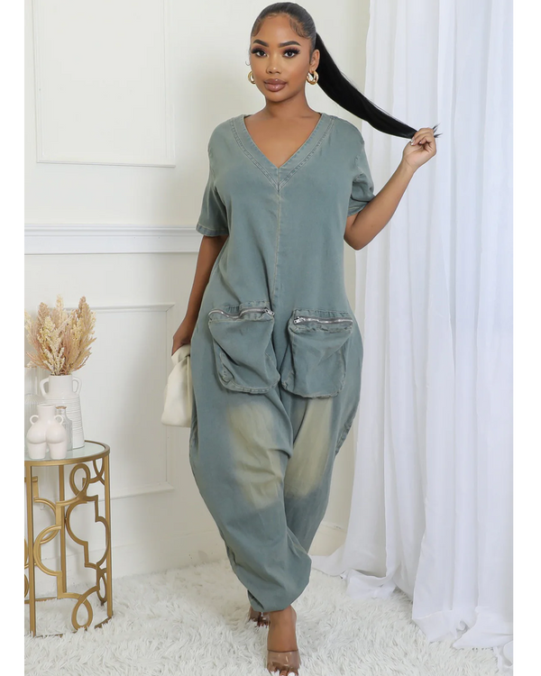 The “So caught up” Denim Jumpsuit