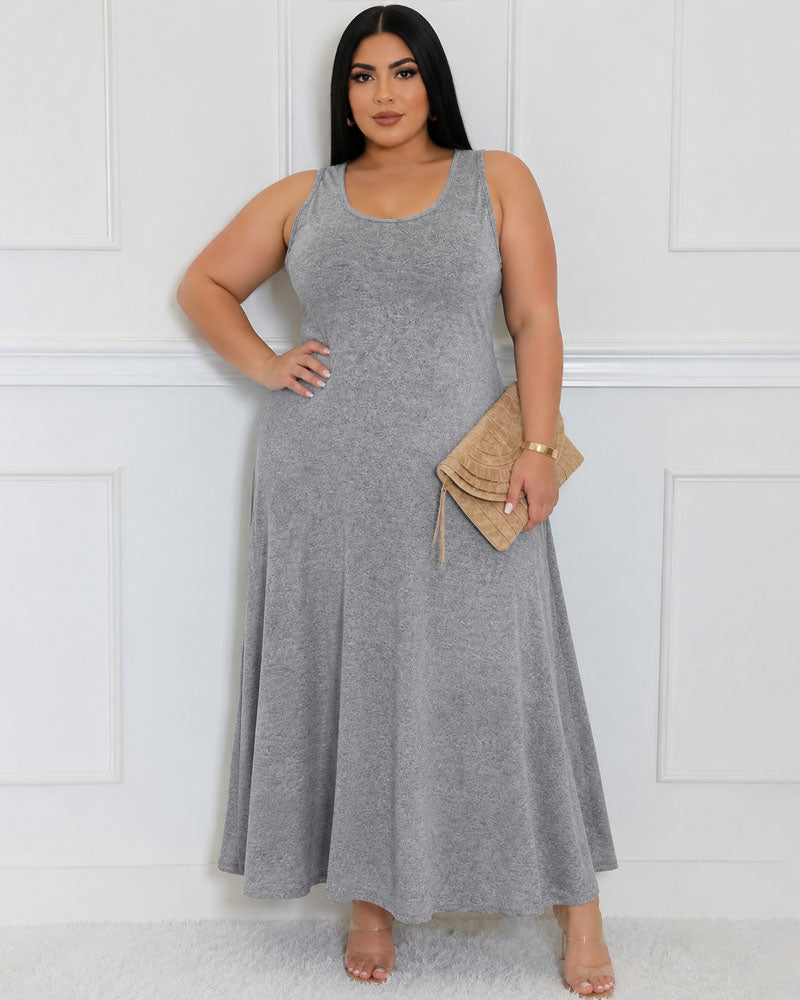 Noir Solstice Sleeveless Maxi Dress