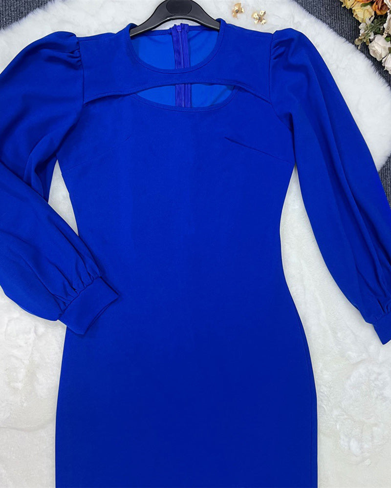 Solid color bodycon dress