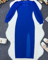 Solid color bodycon dress