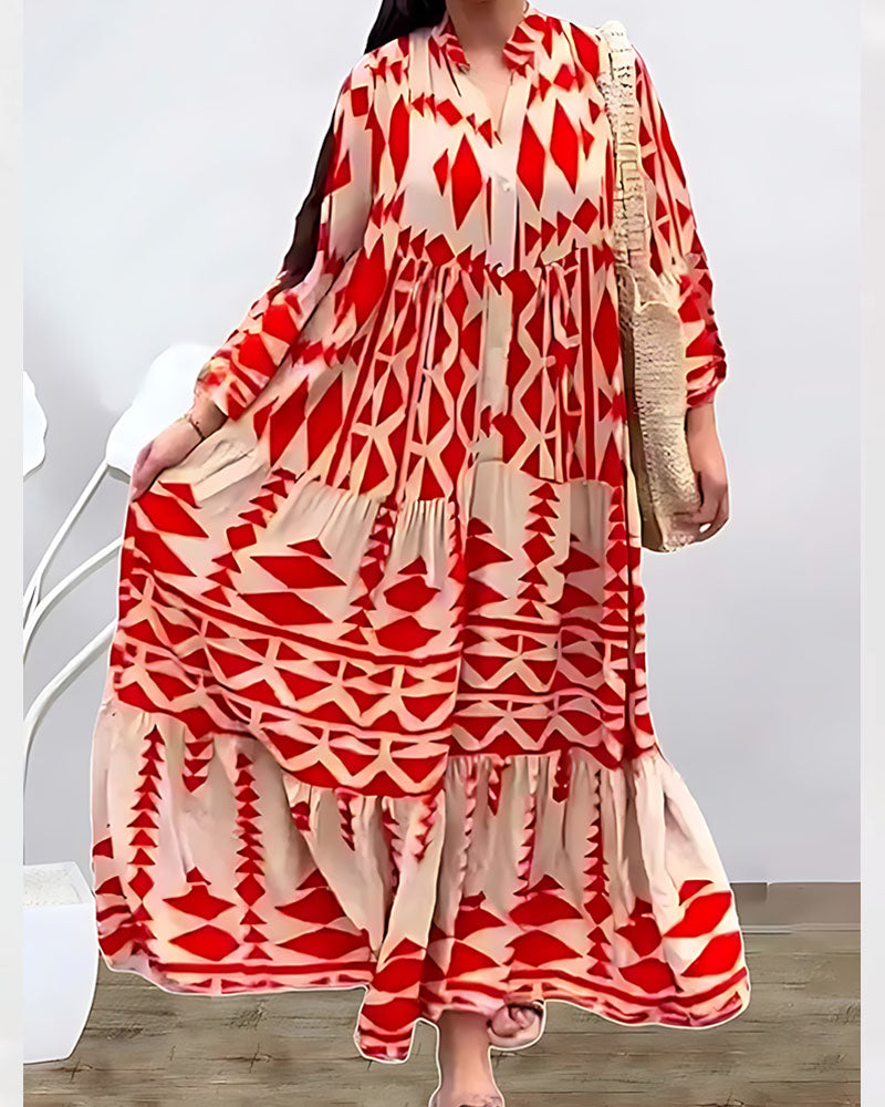 Spot Me Out Tiered Maxi Dress