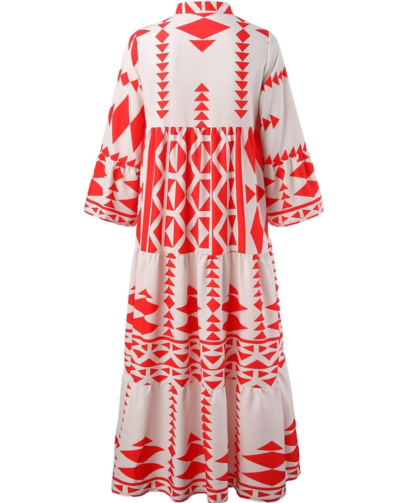 Spot Me Out Tiered Maxi Dress