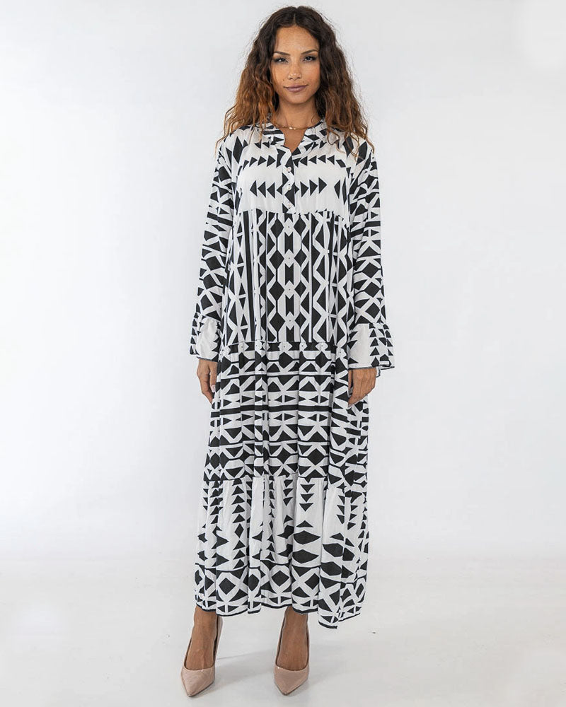 Spot Me Out Tiered Maxi Dress