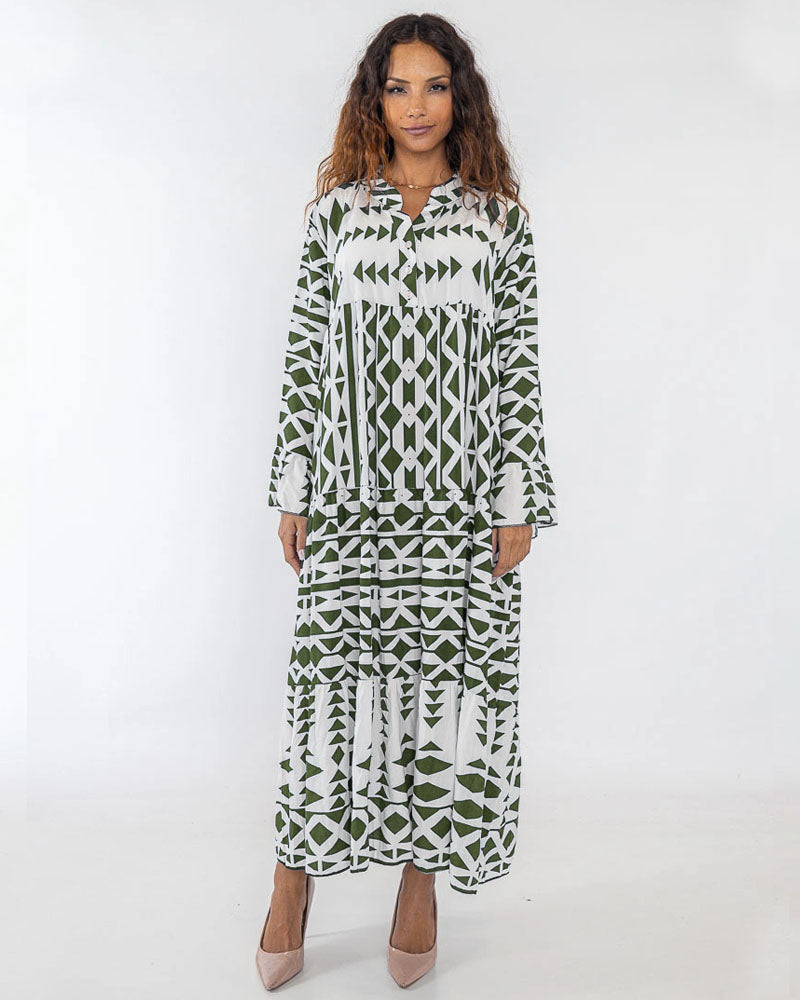 Spot Me Out Tiered Maxi Dress