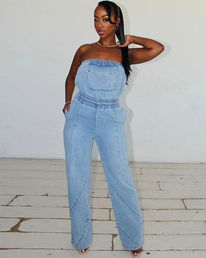 Stay Ready Denim Jumpsuit