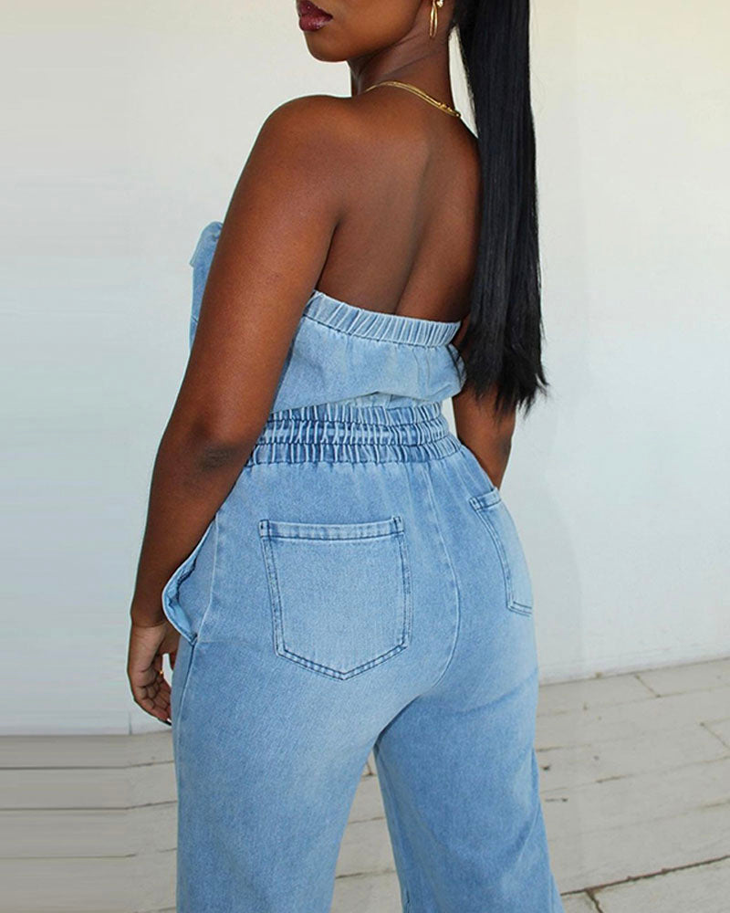 Stay Ready Denim Jumpsuit