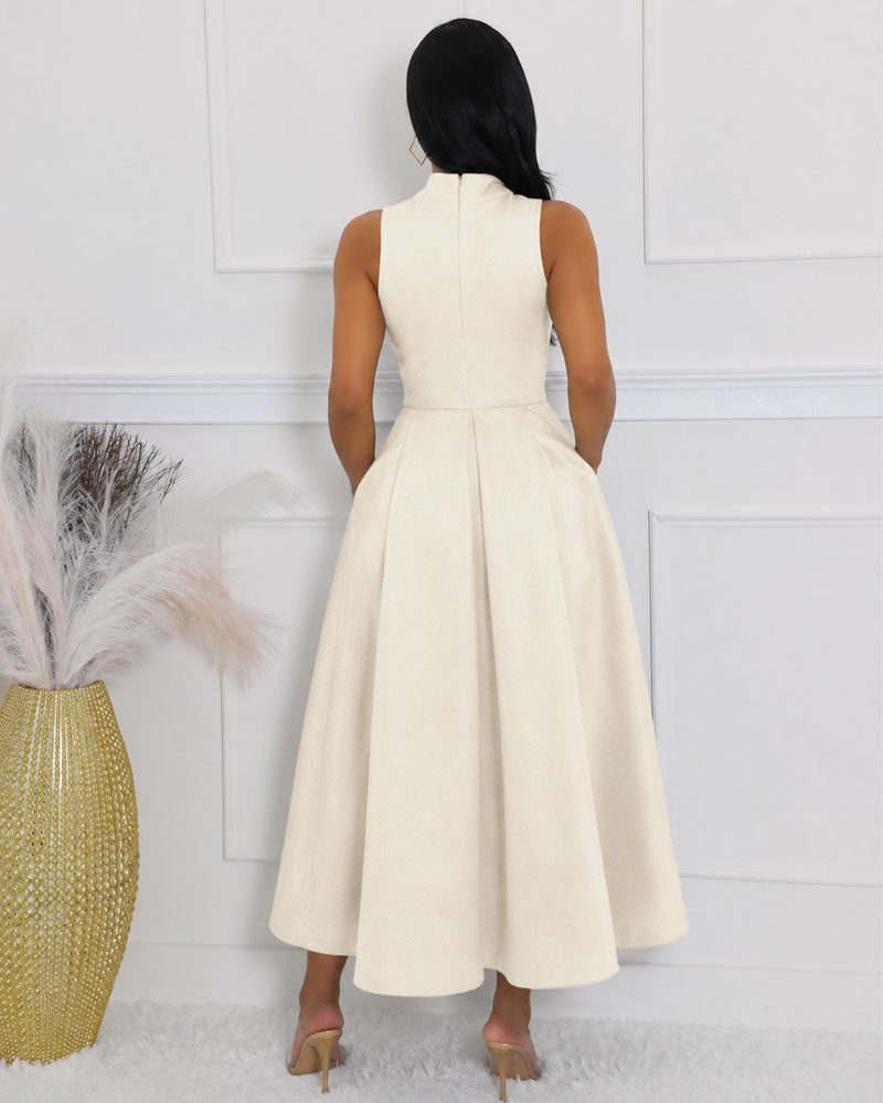 Still Form Sleeveless A-Line Dress