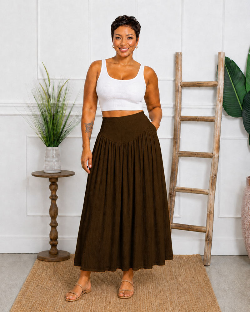 Still Moving A-Line Maxi Skirt