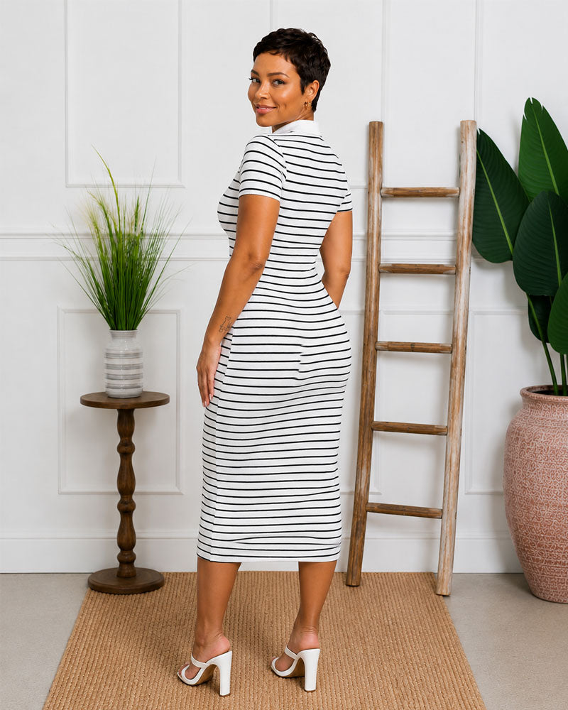 Stripe Polo Dress