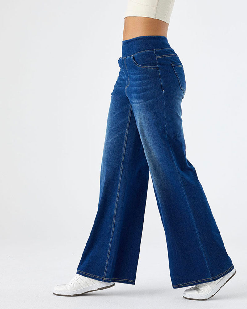 Super Stretch Wide Leg Jeans