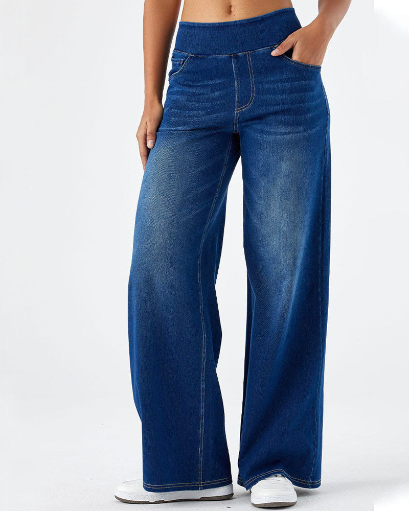 Super Stretch Wide Leg Jeans