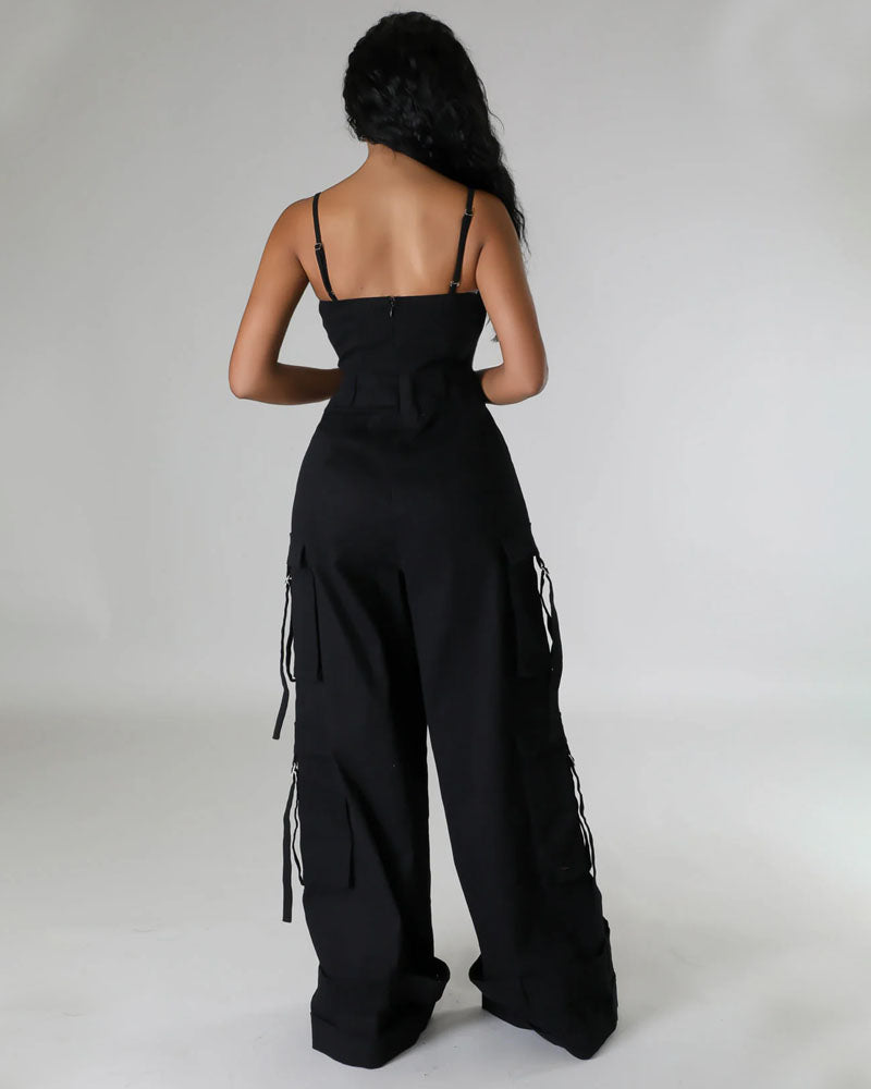 Sweetheart Cargo Jumpsuit