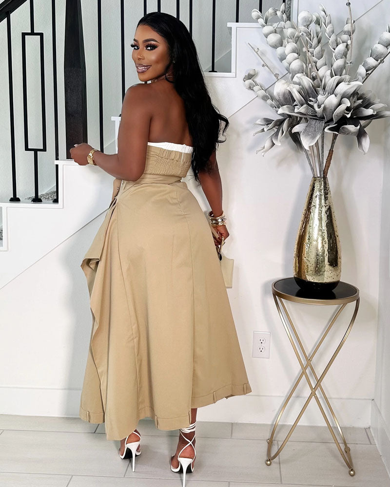 Uptown Edge Trench Dress