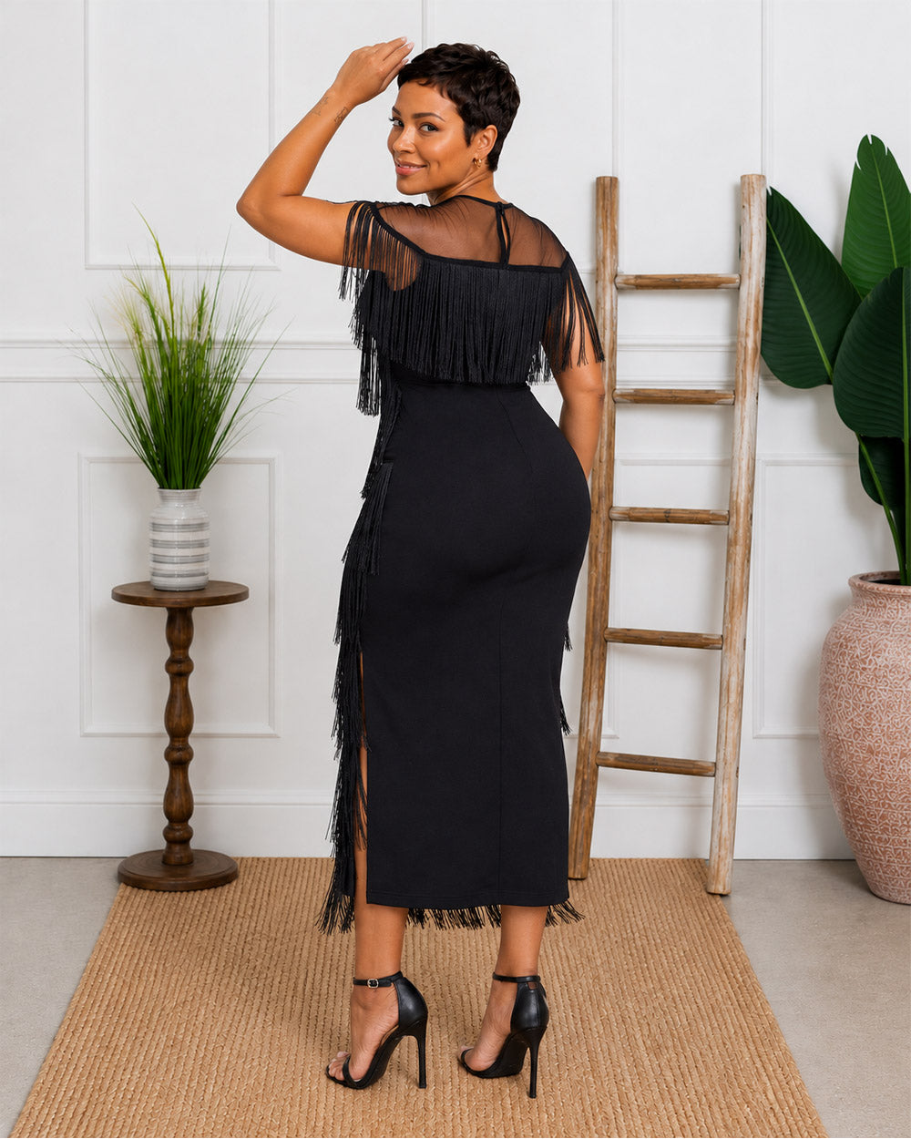 Take The Floor Tassel Maxi Dress