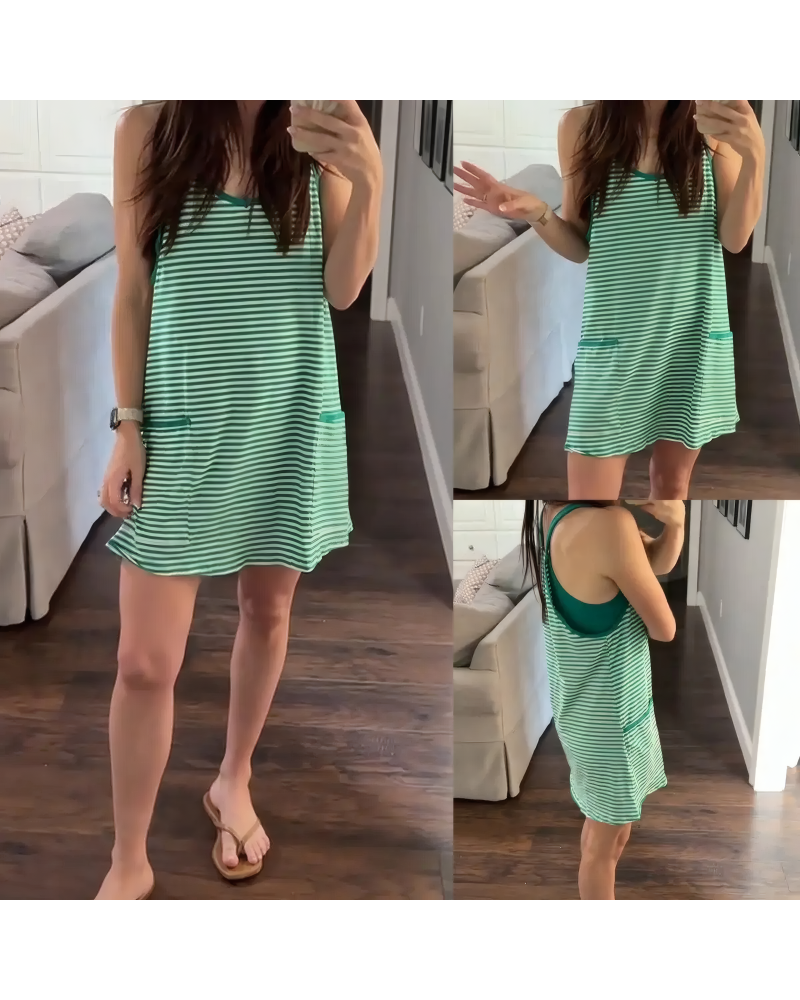 Hang Tough Striped Mini Dress