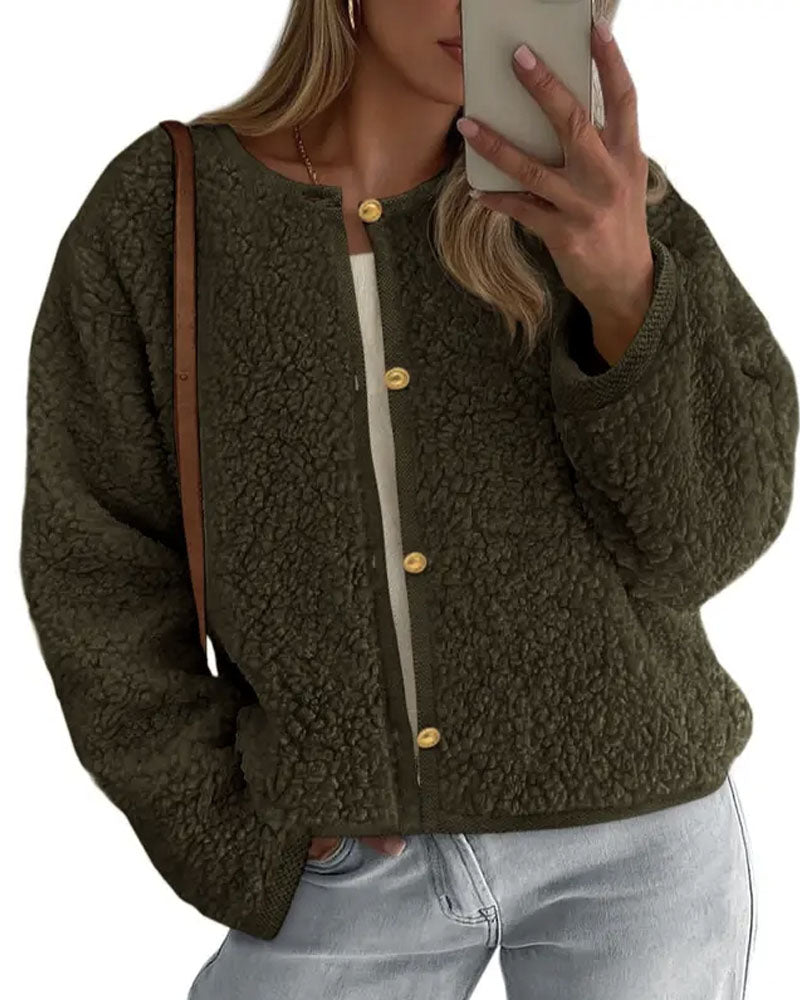 Teddy Faux Fur Cardigan Jacket