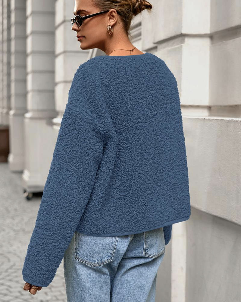 Teddy Faux Fur Cardigan Jacket