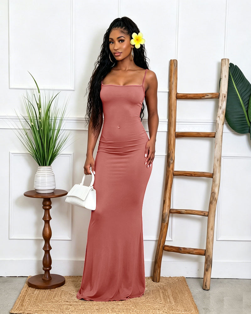 The Sunset Vinyl Slip Dress