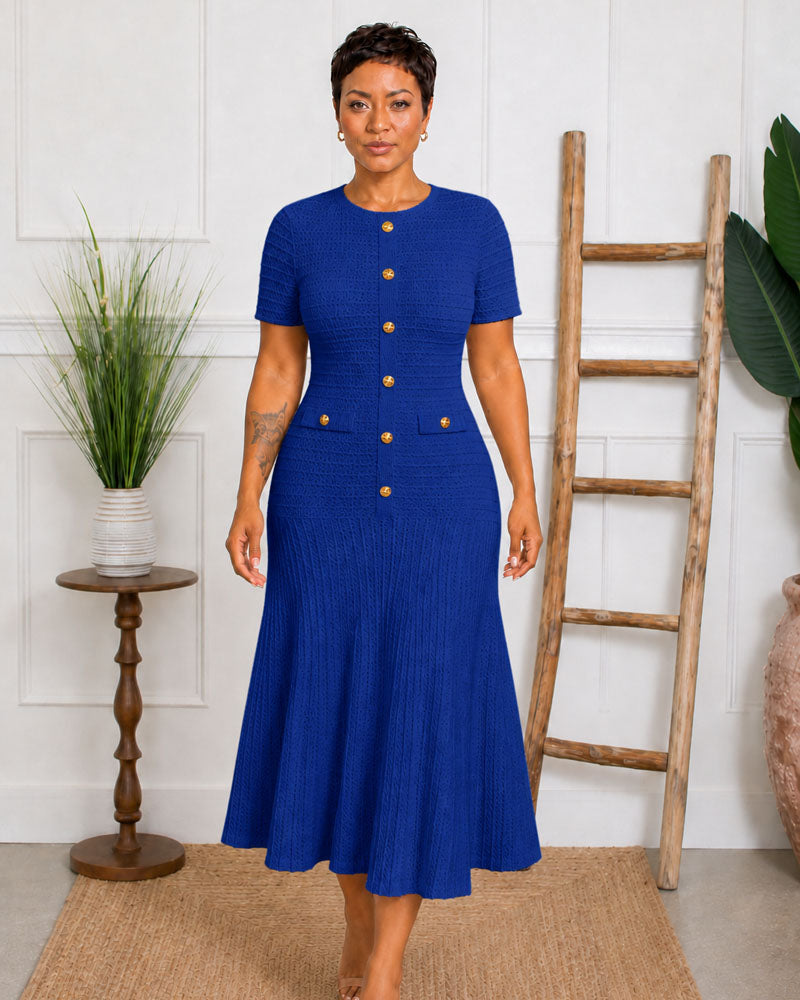 The Textured Edit Midi Dress