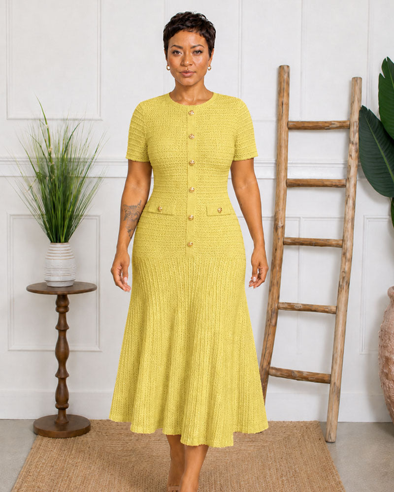 The Textured Edit Midi Dress