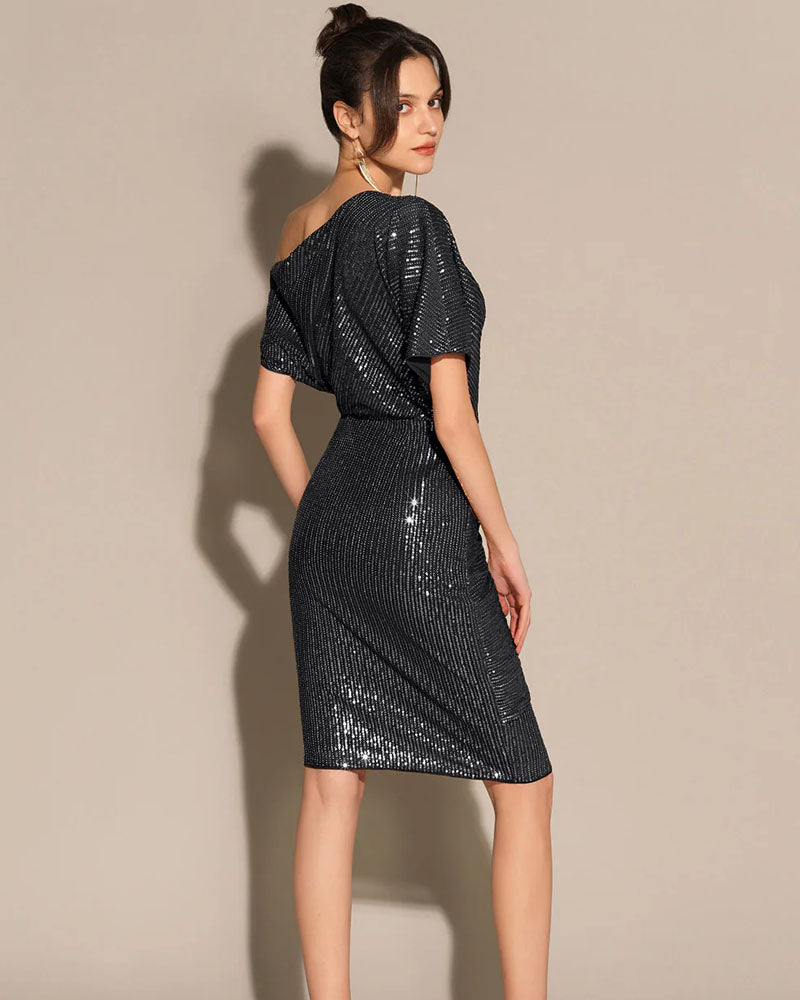 Trisna Sequins Midi Dress