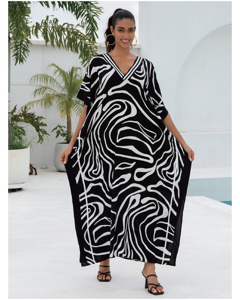 Tropical Kaftan Dress