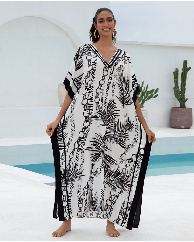 Tropical Kaftan Dress