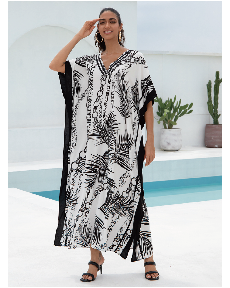 Tropical Kaftan Dress