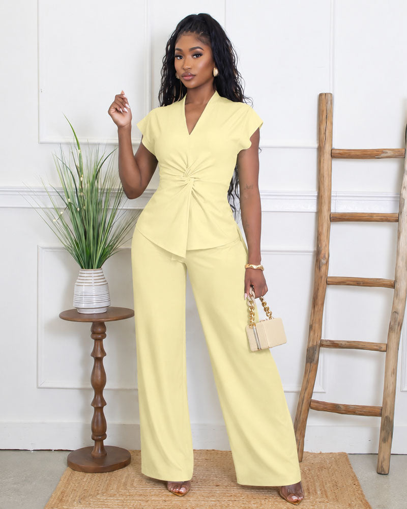 Twist of Grace Wide Leg Set