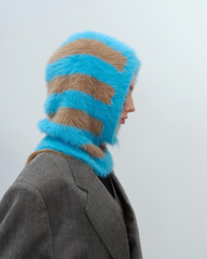 Winter Striped Balaclava Hat