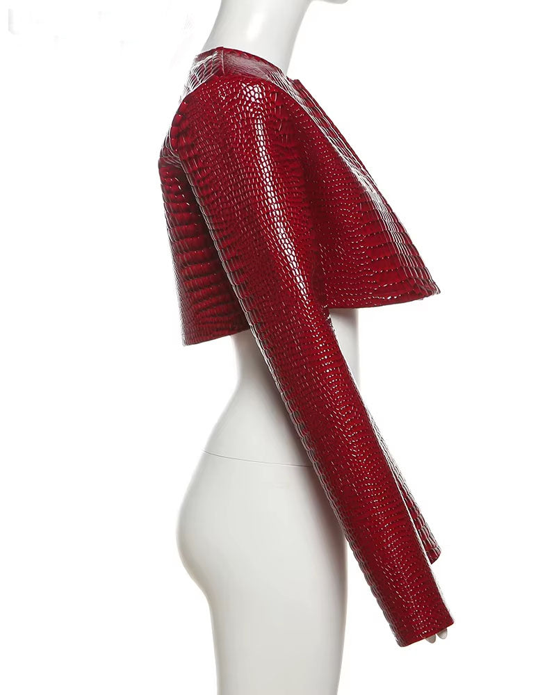 Viper Vogue Crop Leather Jacket