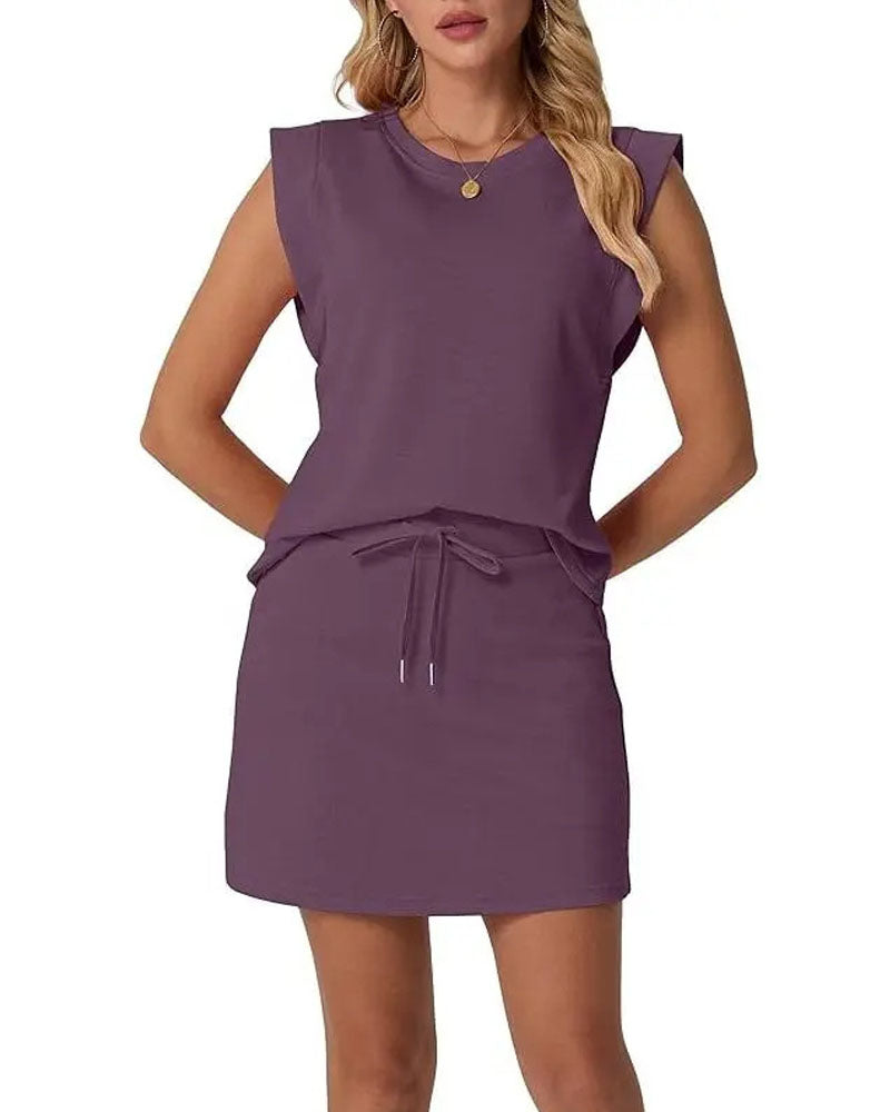Weekend Energy Cotton Skirt Set