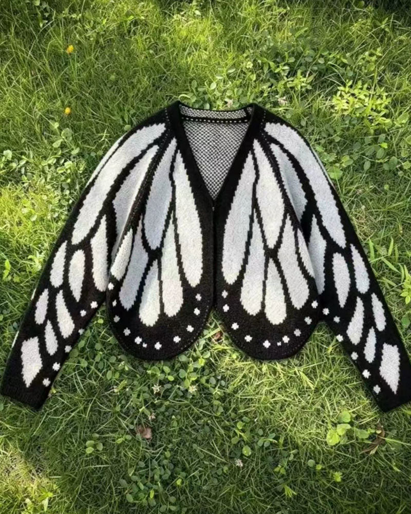 Wings in Motion Butterfly Knit Cardigan
