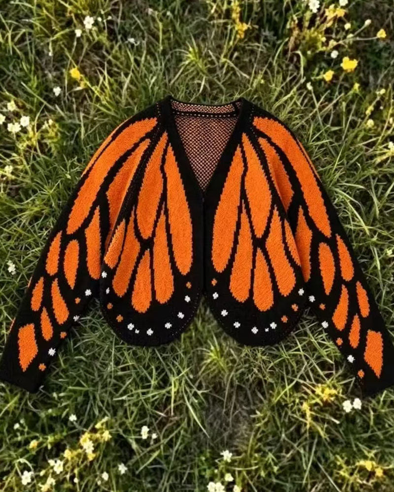Wings in Motion Butterfly Knit Cardigan