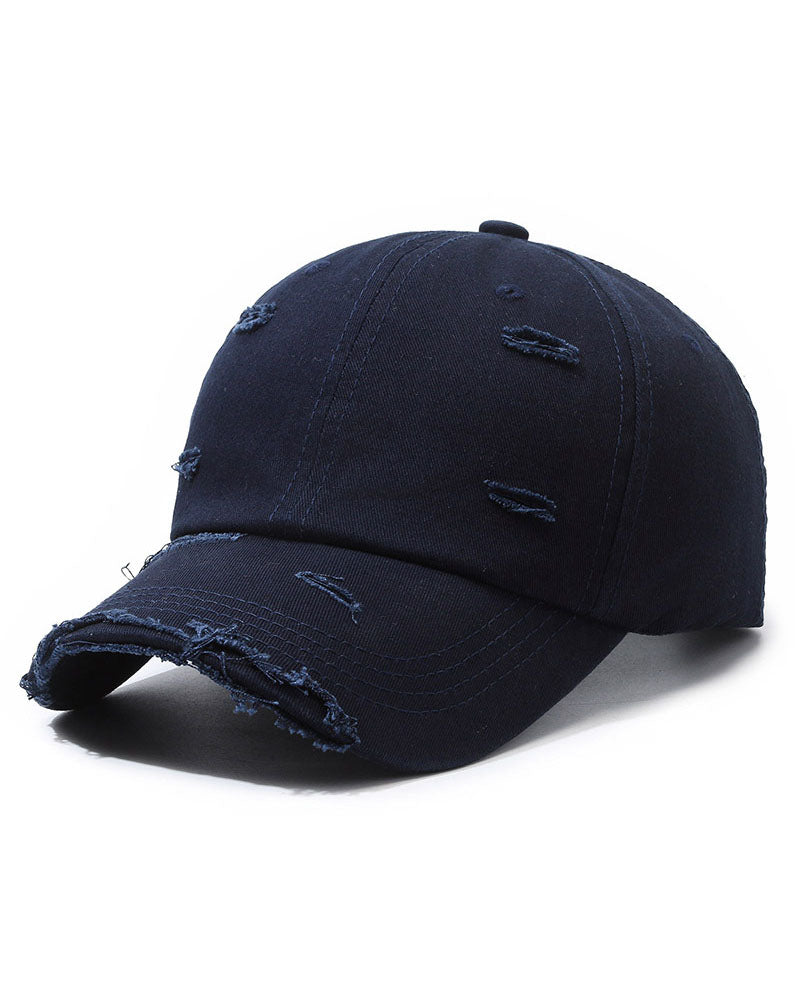 Worn In Distressed Baseball Cap