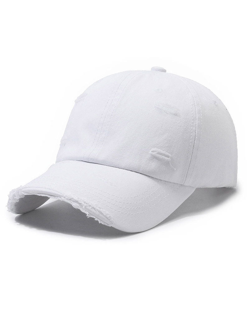 Worn In Distressed Baseball Cap