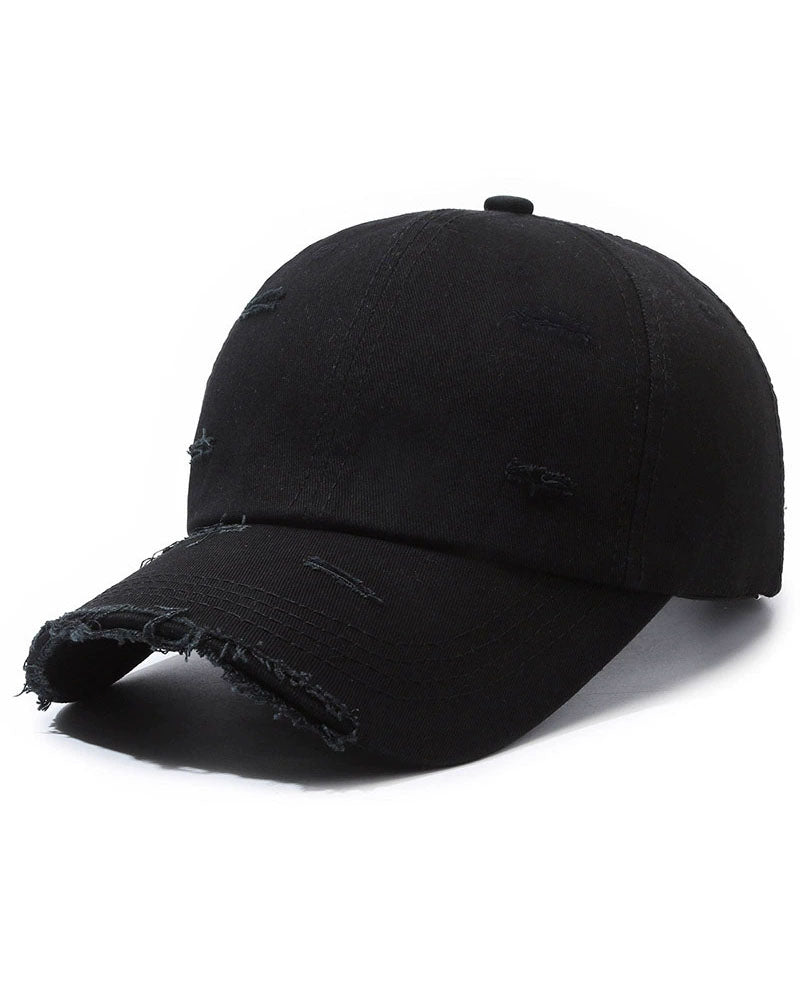 Worn In Distressed Baseball Cap