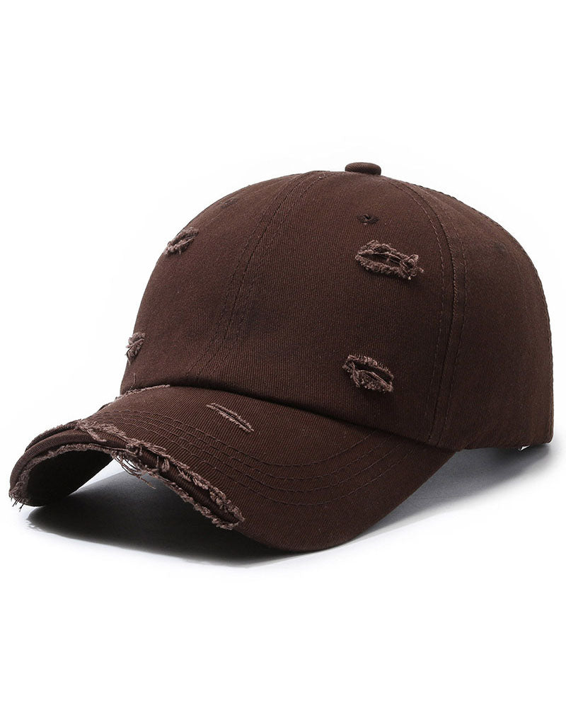 Worn In Distressed Baseball Cap