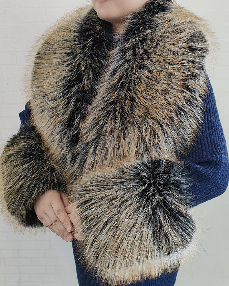 Faux Fur Scarf & Cuff Set