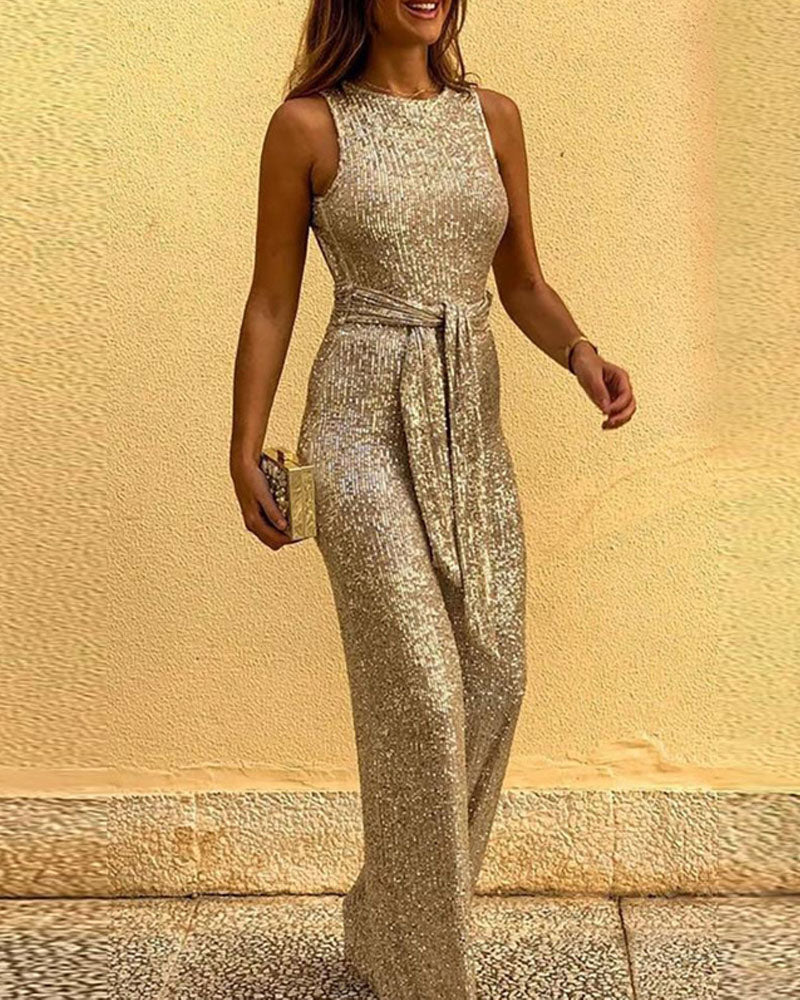 Your Dream Girl Sequin Jumpsuit