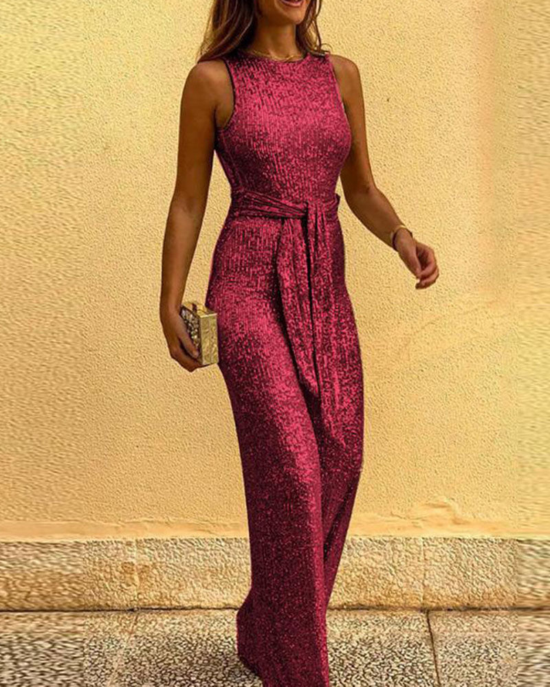 Your Dream Girl Sequin Jumpsuit