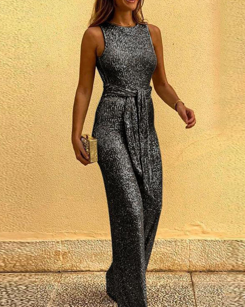 Your Dream Girl Sequin Jumpsuit