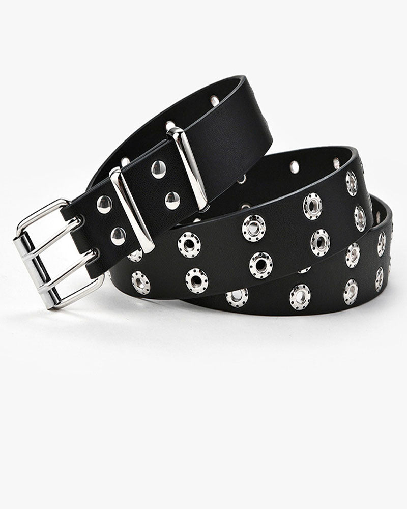 stud embellishment leather belt