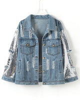 Sequin Denim Jacket