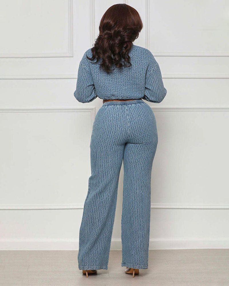 Doris Denim Pant Set