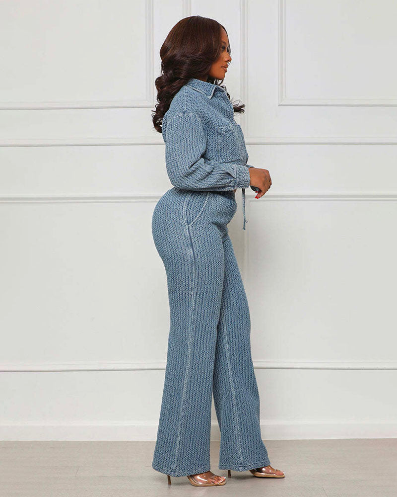 Doris Denim Pant Set