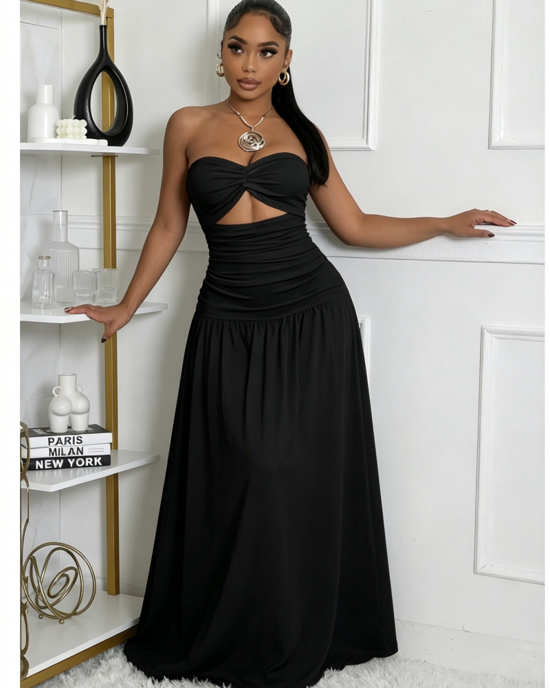 RIVIERA DREAM STRAPLESS MAXI DRESS