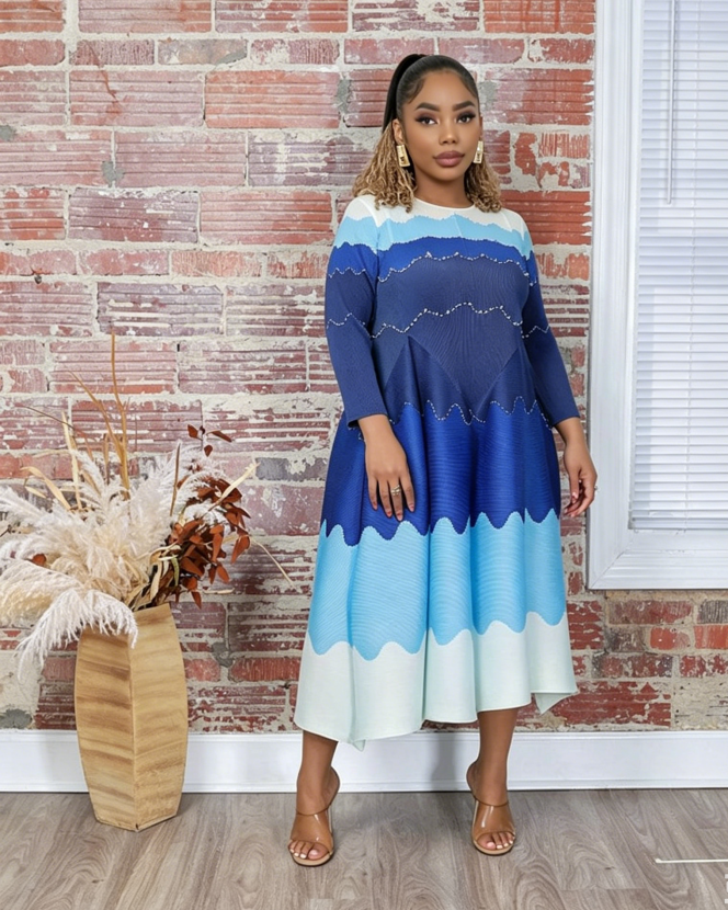 Elegance in Pearls Midi Dress