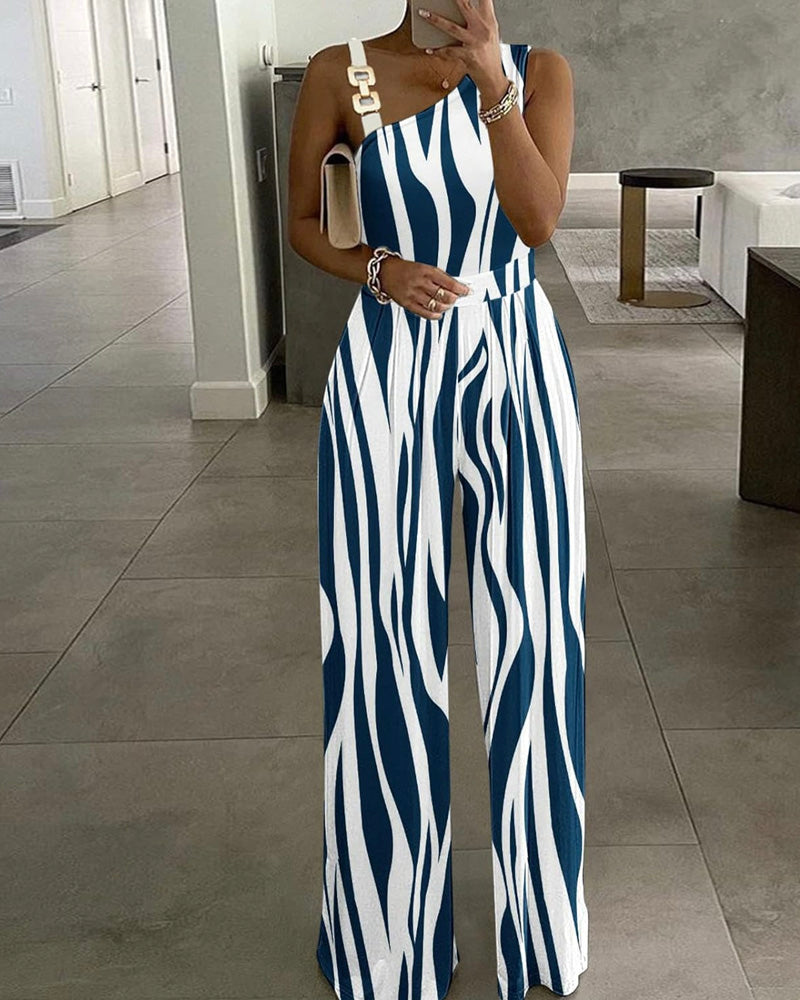 Fashion Ladies Printed Jumpsuit