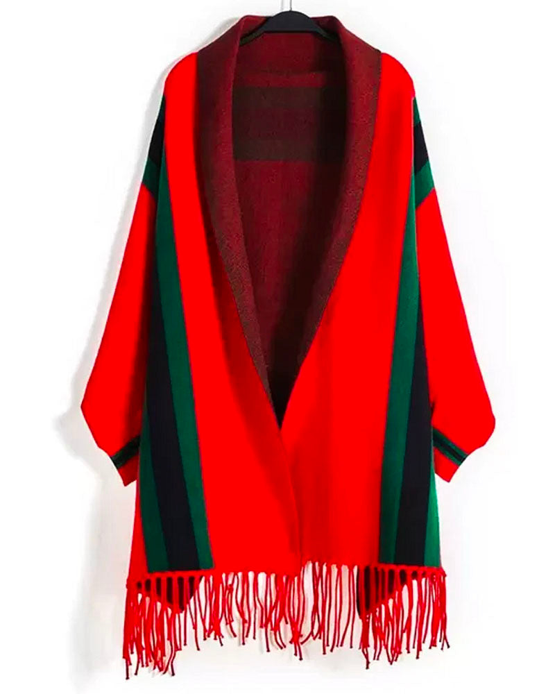 Gabby Stripe Poncho